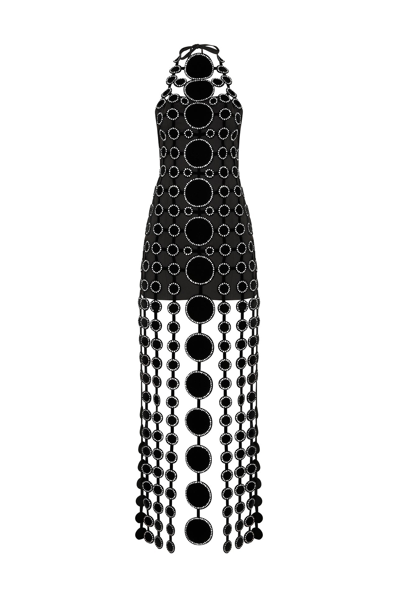 metallic-embellishment-halter-neck-midi-dress raisa_vanessa metallic-embellishment-halter-neck-midi-dress