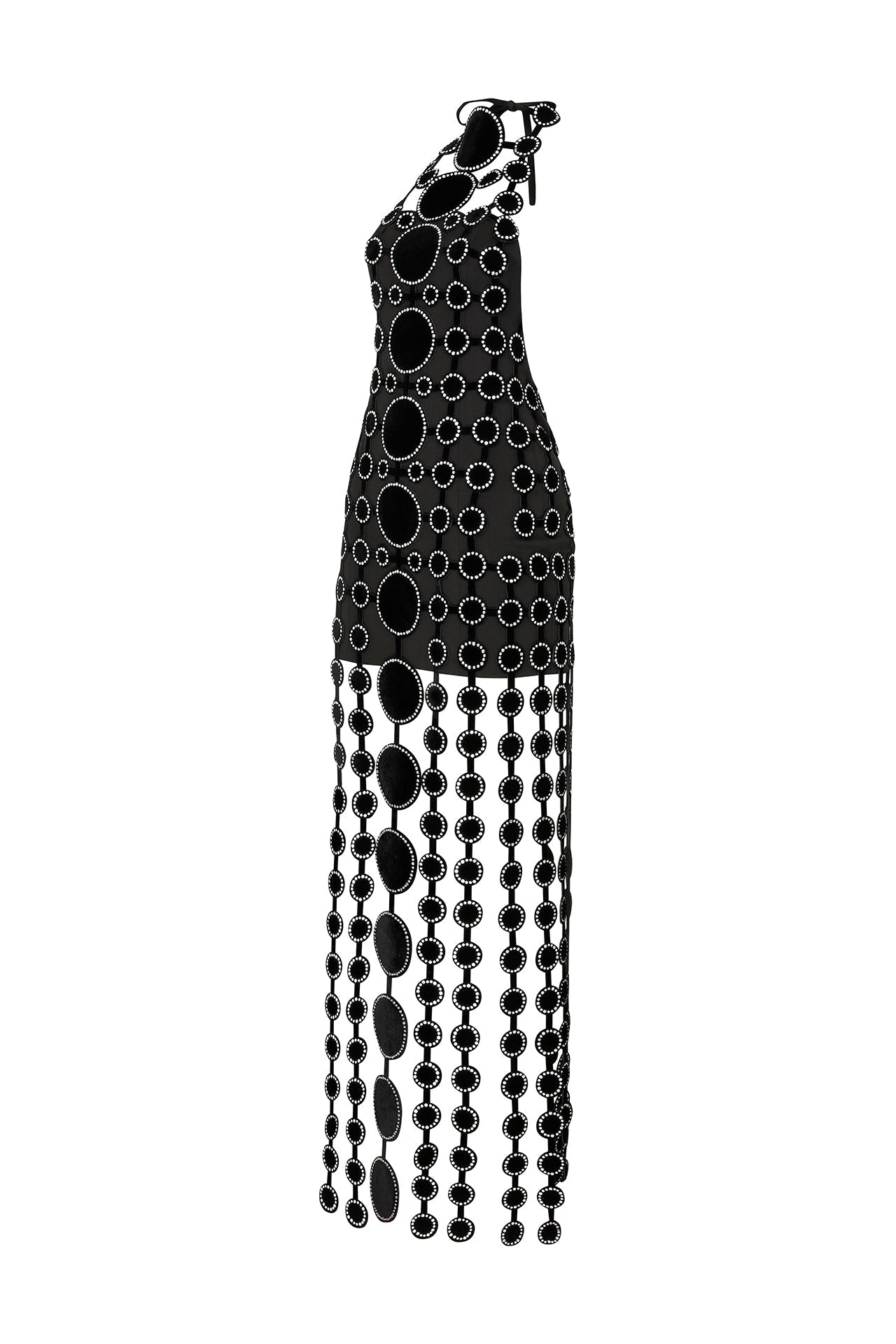 metallic-embellishment-halter-neck-midi-dress raisa_vanessa metallic-embellishment-halter-neck-midi-dress