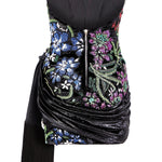 crystal-embellished-floral-detailed-strapless-mini-dress-with-franges raisa_vanessa crystal-embellished-floral-detailed-strapless-mini-dress-with-franges