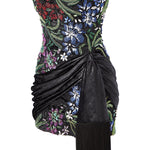 crystal-embellished-floral-detailed-strapless-mini-dress-with-franges raisa_vanessa crystal-embellished-floral-detailed-strapless-mini-dress-with-franges