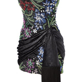 crystal-embellished-floral-detailed-strapless-mini-dress-with-franges raisa_vanessa crystal-embellished-floral-detailed-strapless-mini-dress-with-franges