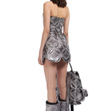ouilted-embroidered-patent-leather-mini-dress raisa_vanessa ouilted-embroidered-patent-leather-mini-dress