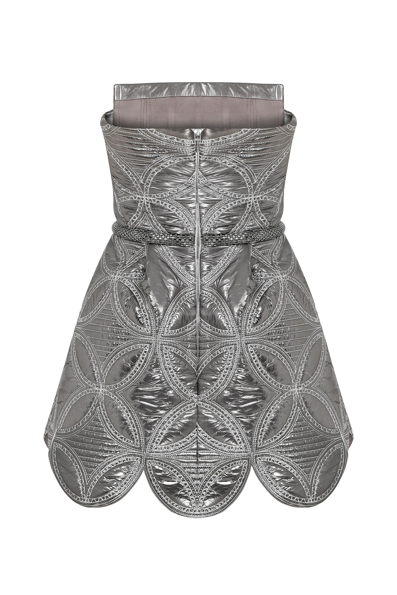 ouilted-embroidered-patent-leather-mini-dress raisa_vanessa ouilted-embroidered-patent-leather-mini-dress