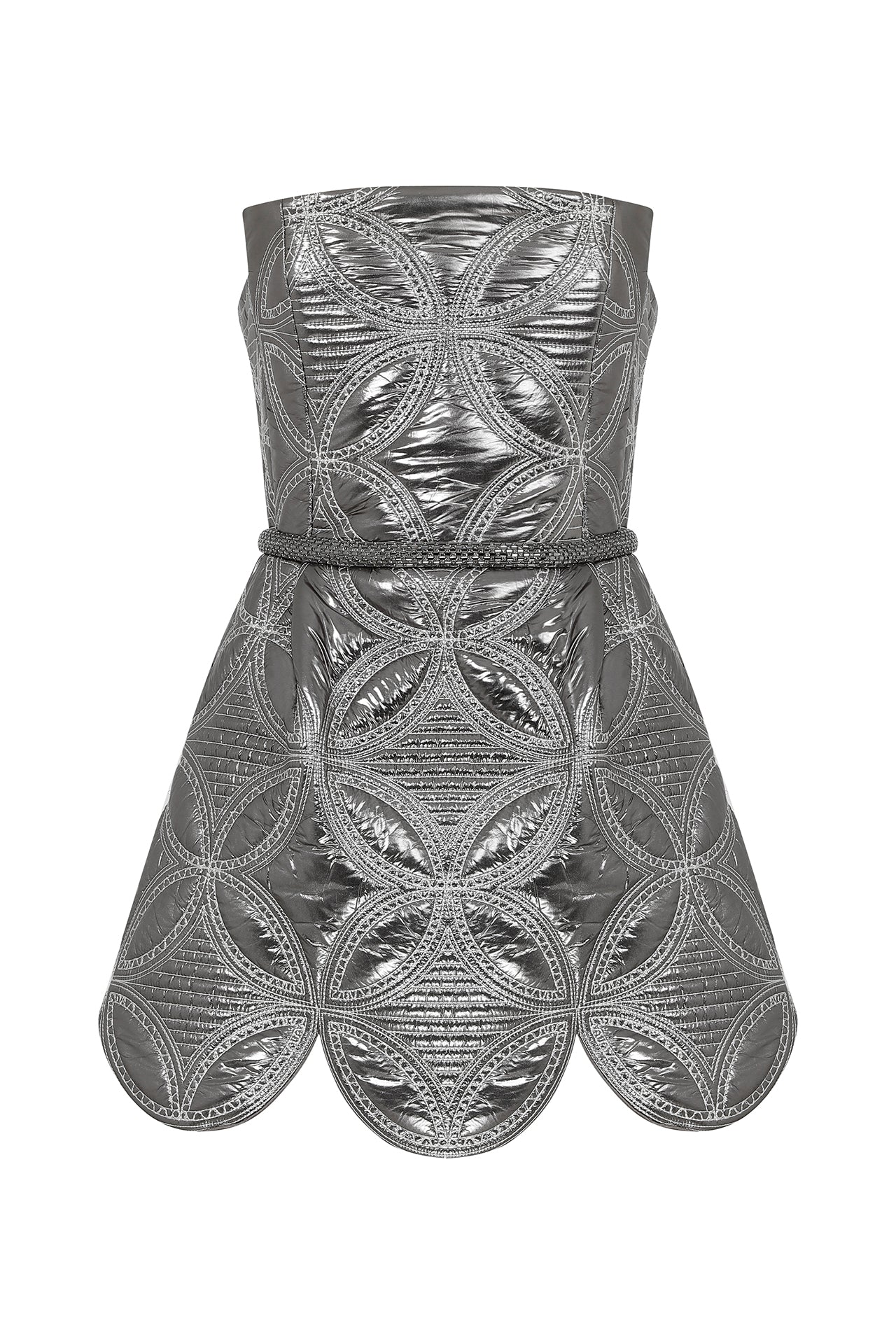 ouilted-embroidered-patent-leather-mini-dress raisa_vanessa ouilted-embroidered-patent-leather-mini-dress