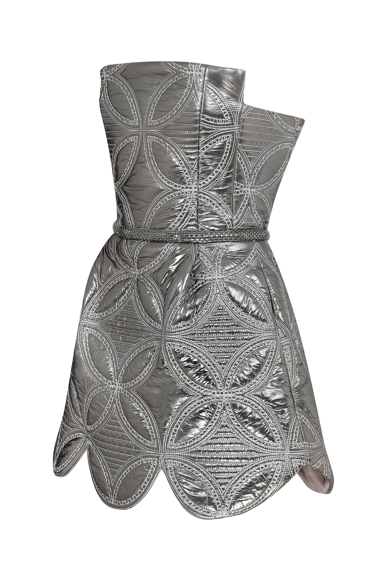 ouilted-embroidered-patent-leather-mini-dress raisa_vanessa ouilted-embroidered-patent-leather-mini-dress