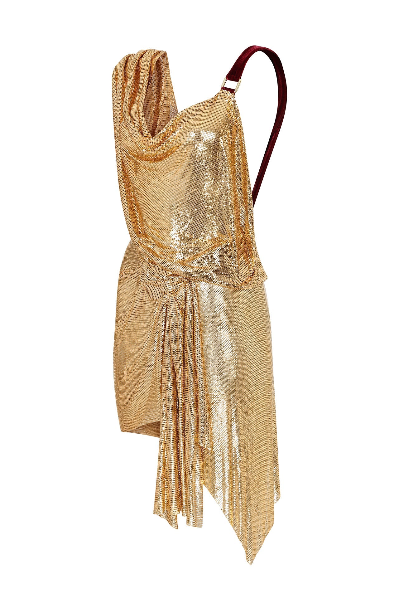 gold-metal-cowl-neck-draped-mini-dress raisa_vanessa gold-metal-cowl-neck-draped-mini-dress