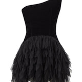 one-shouldered-silk-velvet-mini-dress-with raisa_vanessa one-shouldered-silk-velvet-mini-dress-with