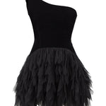 one-shouldered-silk-velvet-mini-dress-with raisa_vanessa one-shouldered-silk-velvet-mini-dress-with