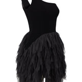 one-shouldered-silk-velvet-mini-dress-with raisa_vanessa one-shouldered-silk-velvet-mini-dress-with