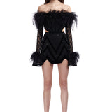 FW22-D-823-Black-36 raisa_vanessa crystal-embellished-silk-velvet-lace