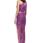one-shoulder-glittered-lace-midi-dress-with-high-slit raisa_vanessa one-shoulder-glittered-lace-midi-dress-with-high-slit