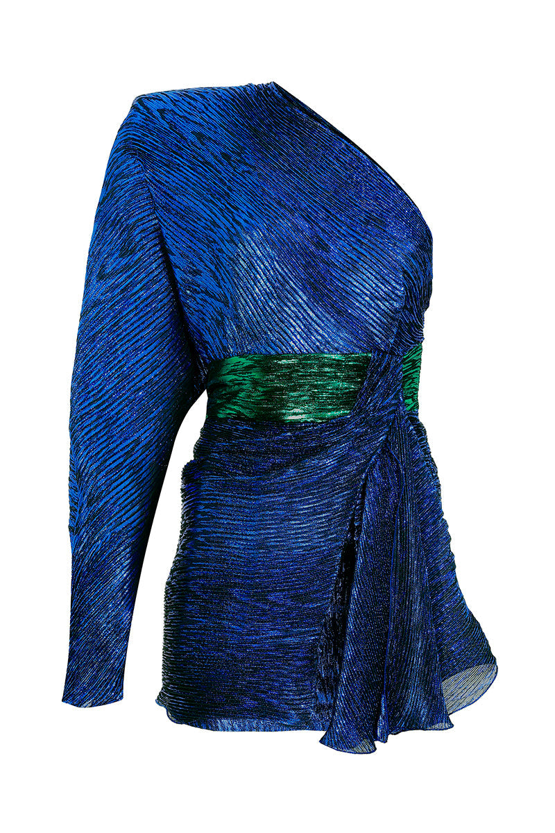 glittered-one-shoulder-pleated-mini-dress raisa_vanessa glittered-one-shoulder-pleated-mini-dress
