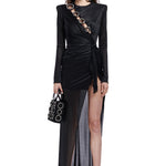 FW22-D-841-Black-36 raisa_vanessa long-sleeved-crystal-buttoned-midi-dress-with-high-slit