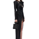 long-sleeved-crystal-buttoned-midi-dress-with-high-slit raisa_vanessa long-sleeved-crystal-buttoned-midi-dress-with-high-slit