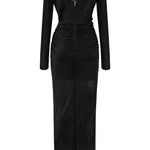 long-sleeved-crystal-buttoned-midi-dress-with-high-slit raisa_vanessa long-sleeved-crystal-buttoned-midi-dress-with-high-slit