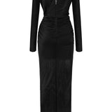 long-sleeved-crystal-buttoned-midi-dress-with-high-slit raisa_vanessa long-sleeved-crystal-buttoned-midi-dress-with-high-slit