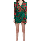 rose-sequined-patterned-satin-v-neck-draped-mini-dress raisa_vanessa rose-sequined-patterned-satin-v-neck-draped-mini-dress