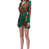 rose-sequined-patterned-satin-v-neck-draped-mini-dress raisa_vanessa rose-sequined-patterned-satin-v-neck-draped-mini-dress