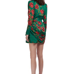 rose-sequined-patterned-satin-v-neck-draped-mini-dress raisa_vanessa rose-sequined-patterned-satin-v-neck-draped-mini-dress