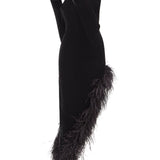 velvet-asymmetrical-midi-dress-with-feather-details raisa_vanessa velvet-asymmetrical-midi-dress-with-feather-details
