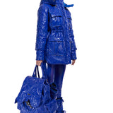 Patent Leather Embroidered Jacket