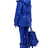 Patent Leather Embroidered Jacket