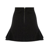 Mini Skirt With Gold Button Detailed