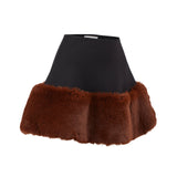 Mini Skirt With Faux Fur Details