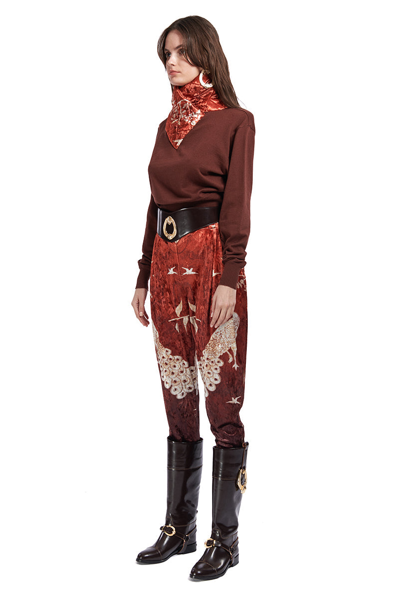 marouetry-patterned-velvet-high-waist-baggy-pants raisa_vanessa marouetry-patterned-velvet-high-waist-baggy-pants