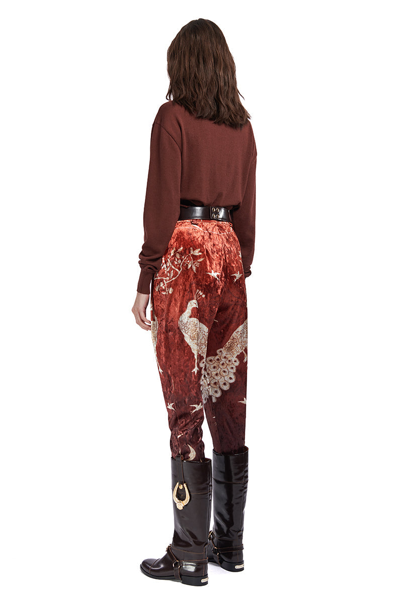 marouetry-patterned-velvet-high-waist-baggy-pants raisa_vanessa marouetry-patterned-velvet-high-waist-baggy-pants