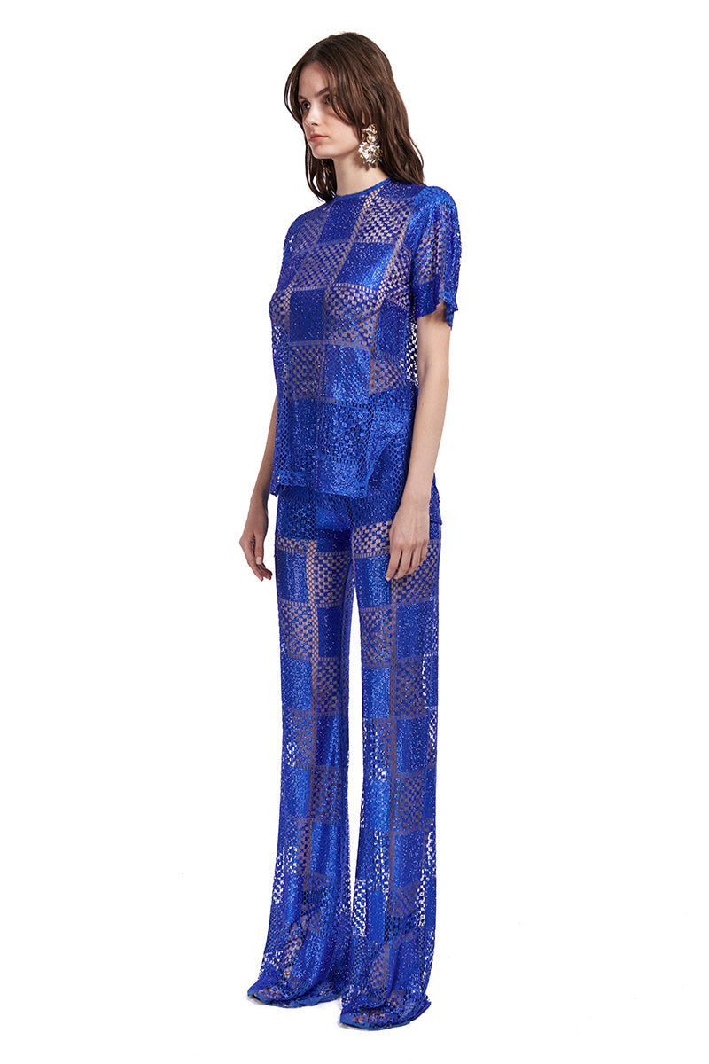 square-patterned-crystal-embellished-lace-tshirt raisa_vanessa square-patterned-crystal-embellished-lace-tshirt