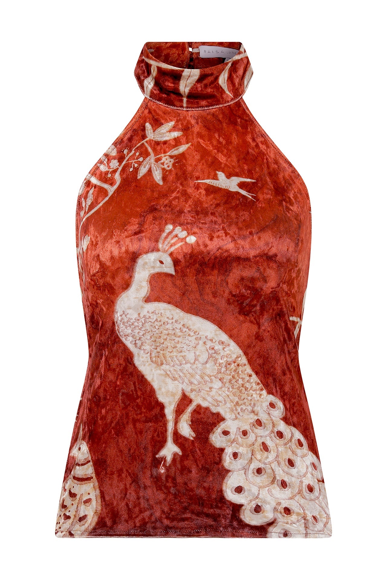 FW22-T-866-Brick-36 raisa_vanessa marouetry-patterned-high-neck-velvet-top