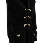 velvet-yarn-knit-cardigan-with-gold-gun-buckle-details raisa_vanessa velvet-yarn-knit-cardigan-with-gold-gun-buckle-details