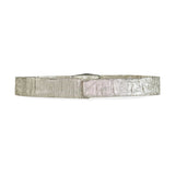 Art-Deco Shaped Silver Stone Embellished Jacquard-Covered Belt With Troika At The Back