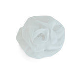 White Organza Rose Shaped Brooch