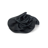 Black Organza Rose Shaped Brooch