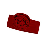 Burgundy Silk Velvet Rose Shaped Bandana