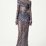 FW24-D-1005-Anthracite-34 raisa_vanessa anthracite-handmade-knitted-sequin-embroidered-long-sleeve-high-neck-backless-gown