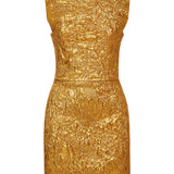 Antic Gold Jacquard Fully Boned Mini Dress