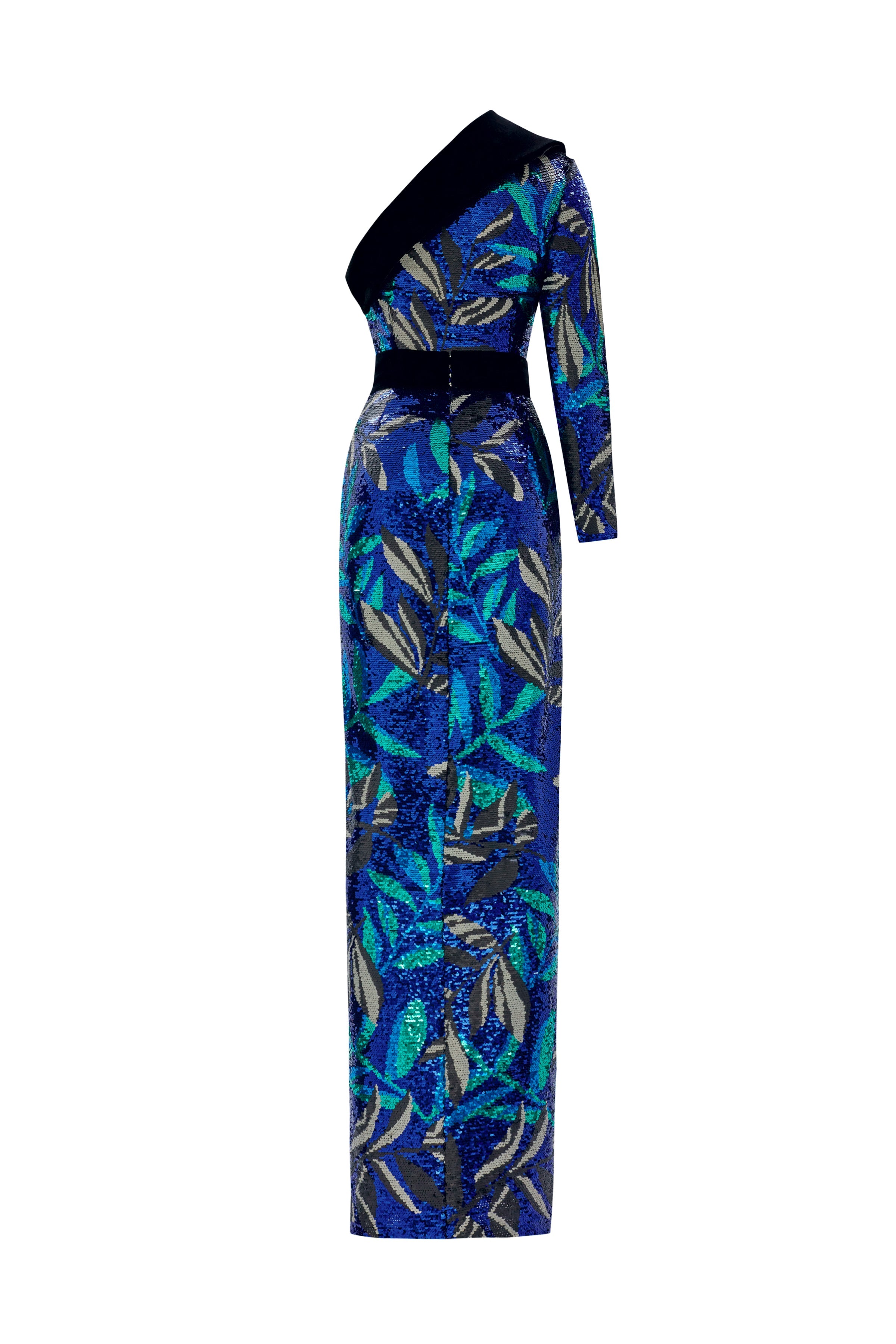 FW24-D-1017-Patterned-44 raisa_vanessa flower-patterned-sequin-woven-lycra-one-shouldered-gown-with