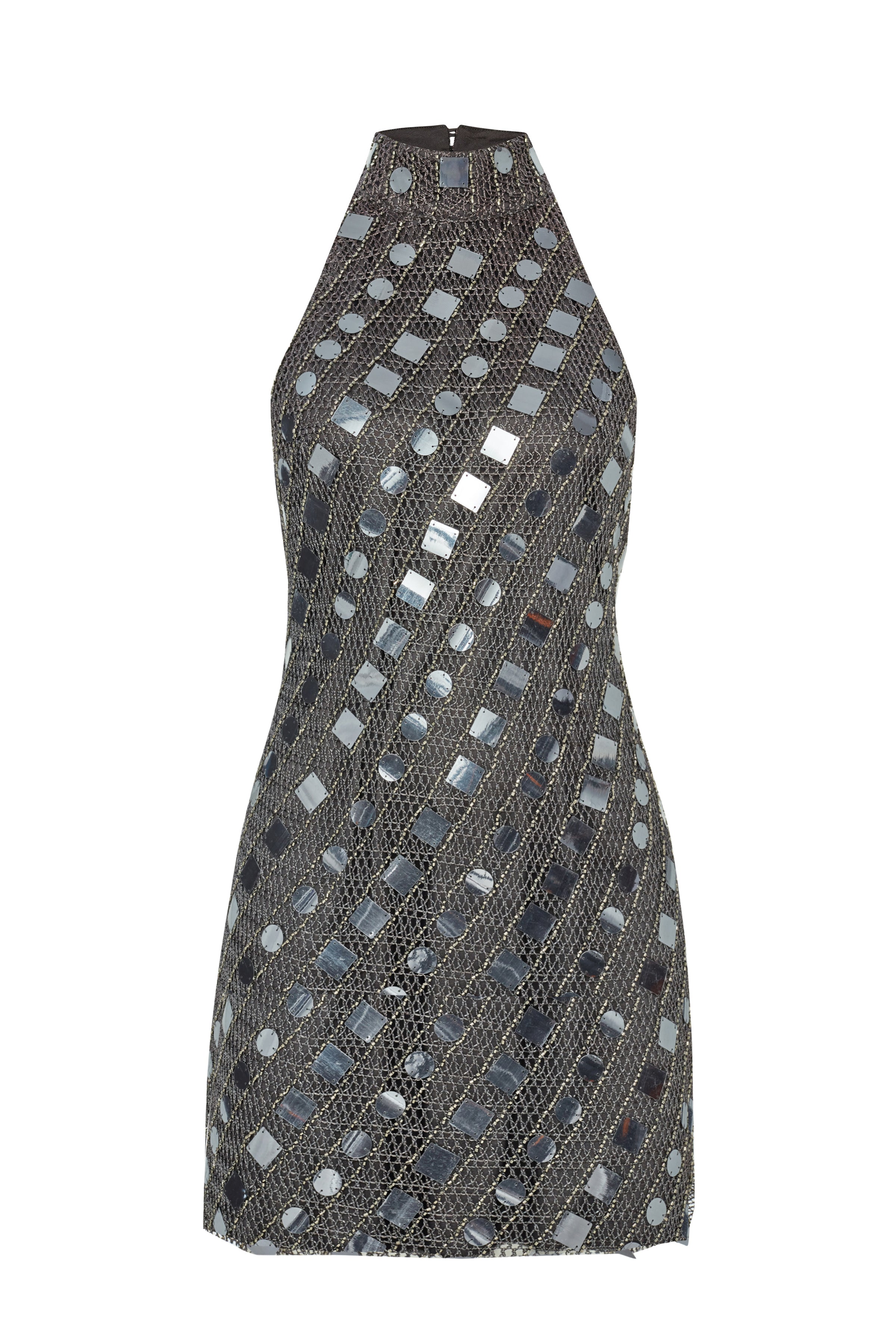 FW24-D-1035-Anthracite-44 raisa_vanessa anthracite-handmade-knitted-sequin-embroidered-halter-neck-backless-mini-dress