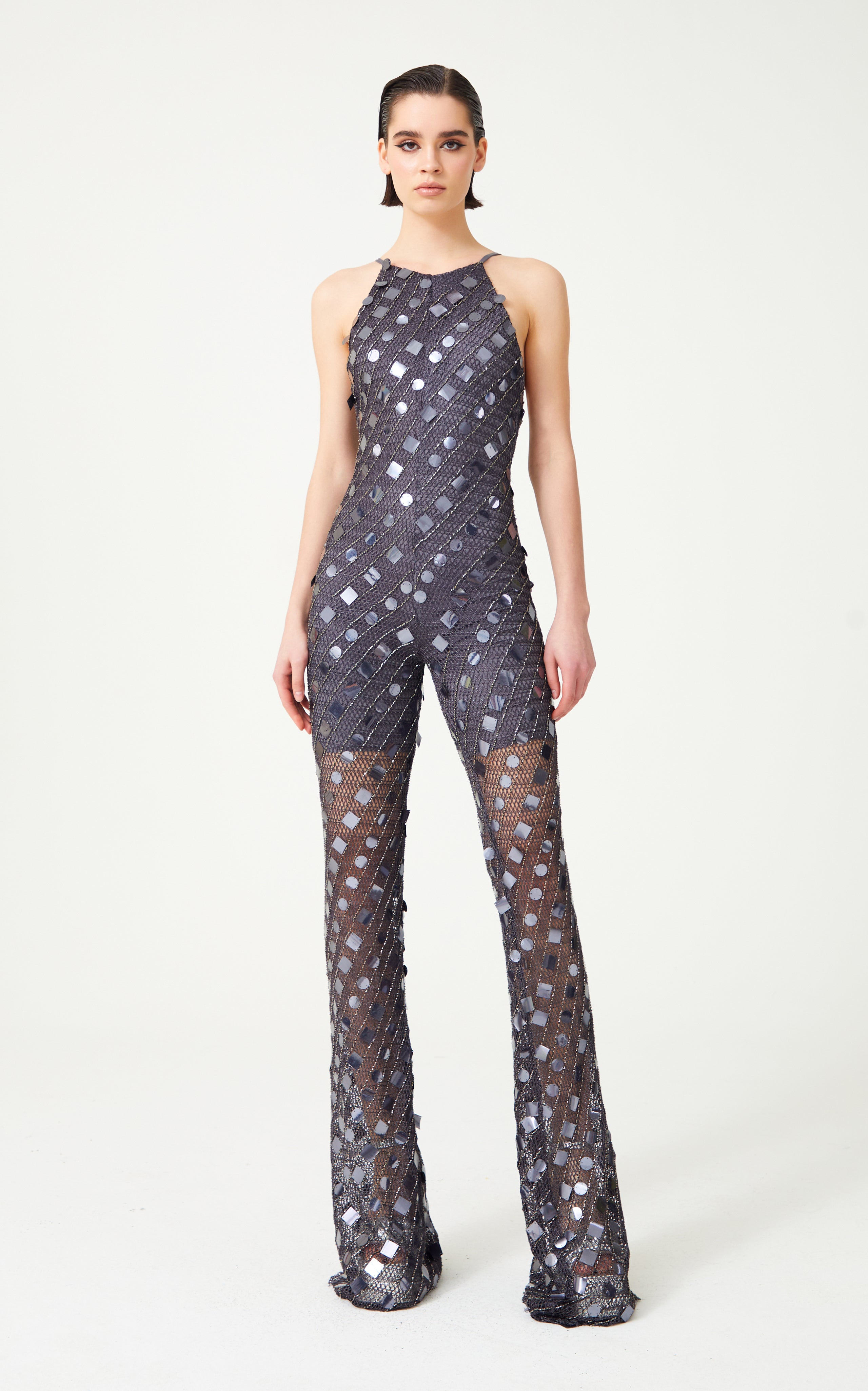 FW24-JS-1005-Anthracite-34 raisa_vanessa anthracite-handmade-knitted-sequin-embroidered-halter-neck-jumpsuit