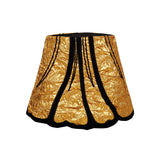 Gold Art-Deco Styled Black Velvet Brouded Mini Skirt