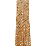 Gold Sequin Embroidered Maxi Skirt