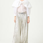 FW24-T-1002-White-34 raisa_vanessa white-flower-detailed-royal-neckline-silk-organza-shirt