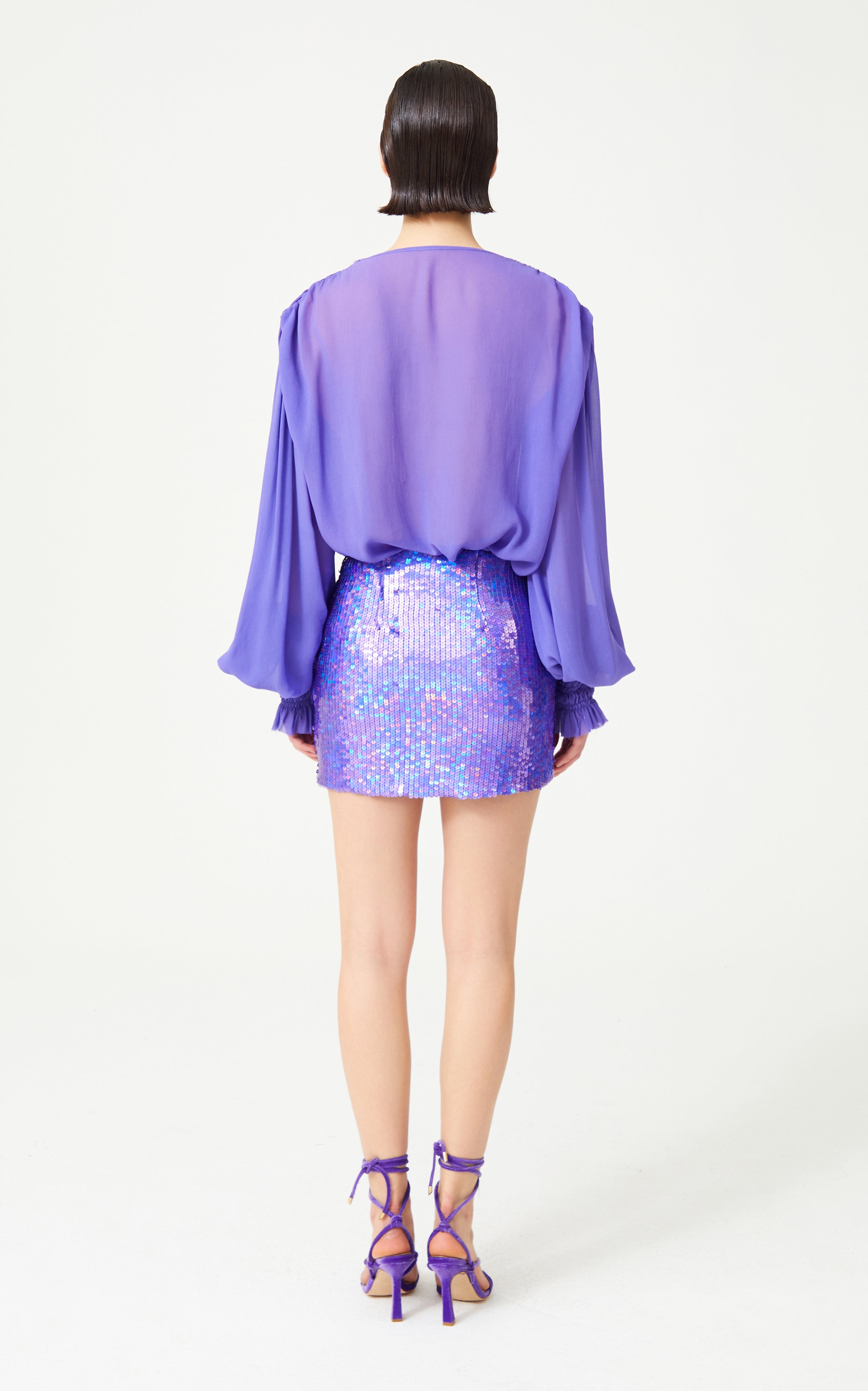 FW24-S-1010-Lilac-38 raisa_vanessa lilac-fully-sequined-draped-mini-skirt-with-flower-detail