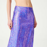 Lilac Sequin Embellished Maxi Skirt