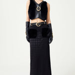 FW24-T-1018-Black-34 raisa_vanessa black-leather-furred-mini-vest-with-gold-buckle-detail
