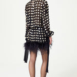 FW24-T-1029-Black-40 raisa_vanessa black-handmade-gold-polka-dot-detailed-silk-chiffon-blouse