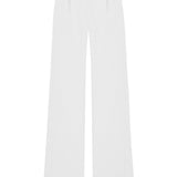 White Linen Pleated Pants